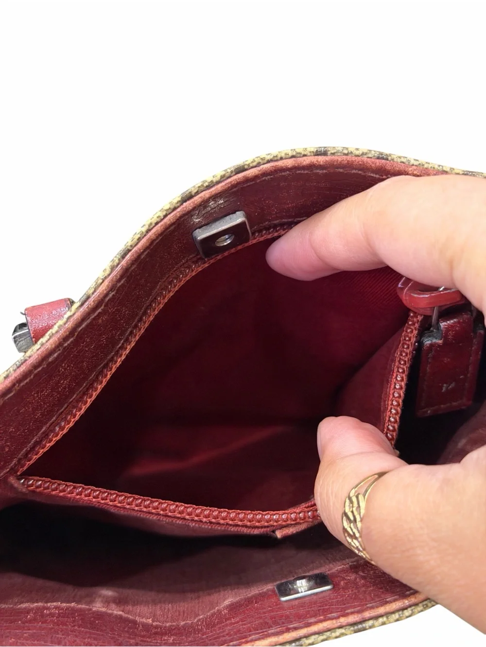GUCCI GG Supreme Hand Bag PVC Beige